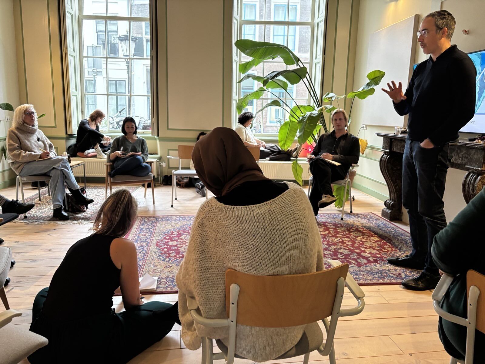 Imre leading an intimate compassionate leadership session